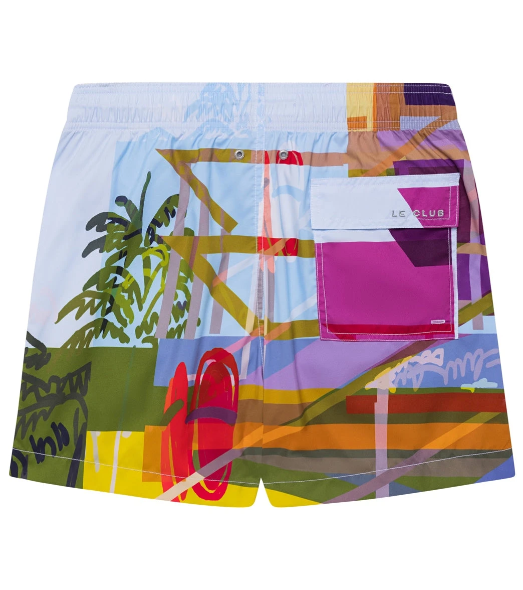 Men's Miami Beach Tower 1 Swim Trunks 4 Men's Miami Beach Tower 1 Swim Trunks - Image 2