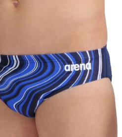 Arena Men's Marbled Brief Swimsuit -Family Swim Shop 7468270125224 navynavymulti 4a