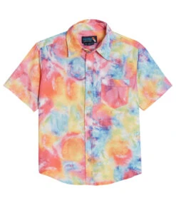 Boys' Bright Tie Dye Camp Shirt & Swim Trunks Set (Big Kid) -Family Swim Shop 7472291348648 multi 3a