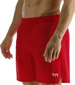 TYR Men's Deck-X Swim Trunks -Family Swim Shop 7483260567720 red 5a