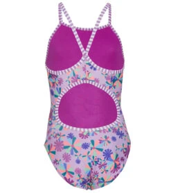 Girls' Pinwheel One Piece Swimsuit (Big Kid) -Family Swim Shop 7512026579112 pinwheel 2a