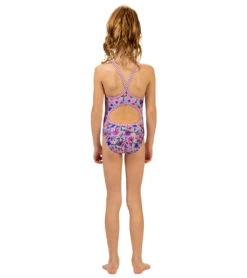 Girls' Pinwheel One Piece Swimsuit (Big Kid) -Family Swim Shop 7512026579112 pinwheel 4a
