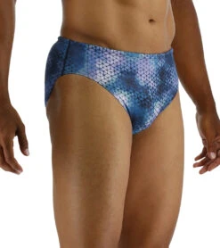 TYR Men's Starhex Racer Brief Swimsuit -Family Swim Shop 7539491012776 blueice 6a