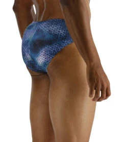 TYR Men's Starhex Racer Brief Swimsuit -Family Swim Shop 7539491012776 blueice 8a