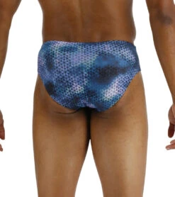 TYR Men's Starhex Racer Brief Swimsuit -Family Swim Shop 7539491012776 blueice 9a