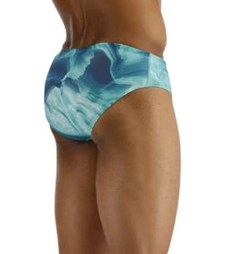 TYR Men's Mezio Racer Brief Swimsuit -Family Swim Shop 7539494682792 tealmulti 6a