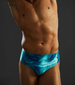 TYR Men's Mezio Racer Brief Swimsuit -Family Swim Shop 7539494682792 tealmulti 7a