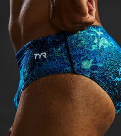 TYR Men's Diploria Racer Brief Swimsuit 20 TYR Men's Diploria Racer Brief Swimsuit -Family Swim Shop 7539511066792 bluegreen 9a