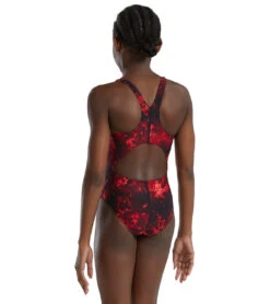 TYR Girls' Diploria Maxfit One Piece Swimsuit -Family Swim Shop 7539514015912 red 3a