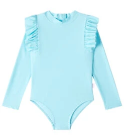 Seafolly Girls' Essential Long Sleeve One Piece Swimsuit (Baby, Toddler, Little Kid)