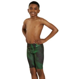 HydroLast Sonar Waves Jammer Swimsuit Youth (22 - 28) -Family Swim Shop 7595543101608 green 3a