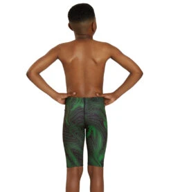 HydroLast Sonar Waves Jammer Swimsuit Youth (22 - 28) -Family Swim Shop 7595543101608 green 4a