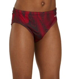 HydroLast Sonar Waves Swim Brief Swimsuit Youth (22 - 28) -Family Swim Shop 7595544969384 red 6a