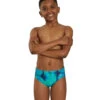 Fractalicious Swim Brief Swimsuit Youth (22 - 28) 2 Fractalicious Swim Brief Swimsuit Youth (22 - 28) -Family Swim Shop 7595562074280 bluegreen 1a