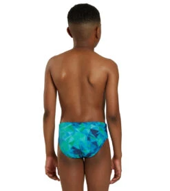 Fractalicious Swim Brief Swimsuit Youth (22 - 28) -Family Swim Shop 7595562074280 bluegreen 4a