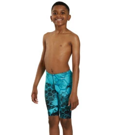 Fenced In Jammer Swimsuit Youth (22 - 28) -Family Swim Shop 7595563024552 blue 3a