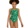 Tribal Graffiti Thin Strap One Piece Swimsuit Youth (22 - 28) -Family Swim Shop 7595564531880 green 1a