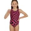 Checkmate Wide Strap One Piece Swimsuit Youth (22 - 28) -Family Swim Shop 7595567120552 pink 1a