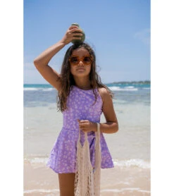 Girls' Bella One Piece Swimsuit (Toddler, Little Kid, Big Kid) -Family Swim Shop 7600911384744 lavender 4a