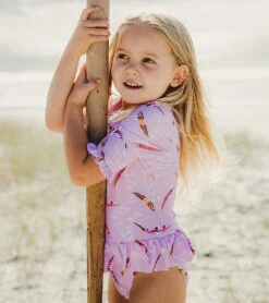 Girls' Diving Diva Skirted One Piece Swimsuit (Baby, Toddler) -Family Swim Shop 7601446289576 pink 6a