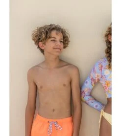 Boys' Tangerine Swim Trunks (Toddler, Little Kid, Big Kid) -Family Swim Shop 7601447174312 orange 3a