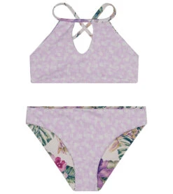 Splendid Girls' Panama Garden Reversible Two Piece Bikini Set (Big Kid) -Family Swim Shop 7611105869992 multi 3a