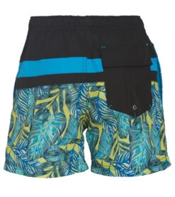 Boys' Tropical Leaf Splice Swim Trunks (Little Kid, Big Kid) 7 Boys' Tropical Leaf Splice Swim Trunks (Little Kid, Big Kid) -Family Swim Shop 7615241781416 black 3a