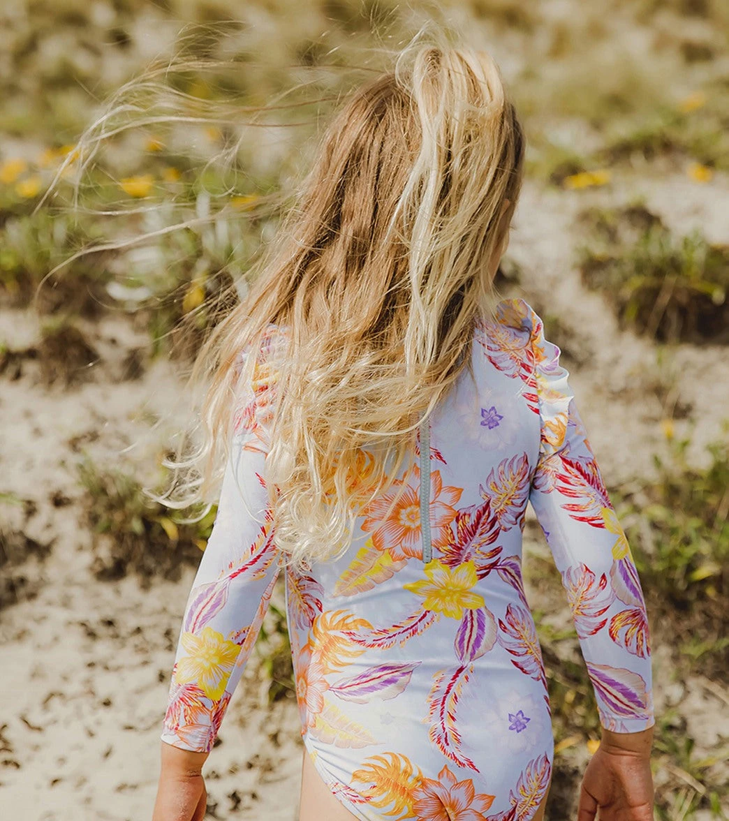 Girls' Boho Tropical Frill Long Sleeve One Piece Swimsuit (Baby, Toddler, Little Kid) 10 Girls' Boho Tropical Frill Long Sleeve One Piece Swimsuit (Baby, Toddler, Little Kid) - Image 8