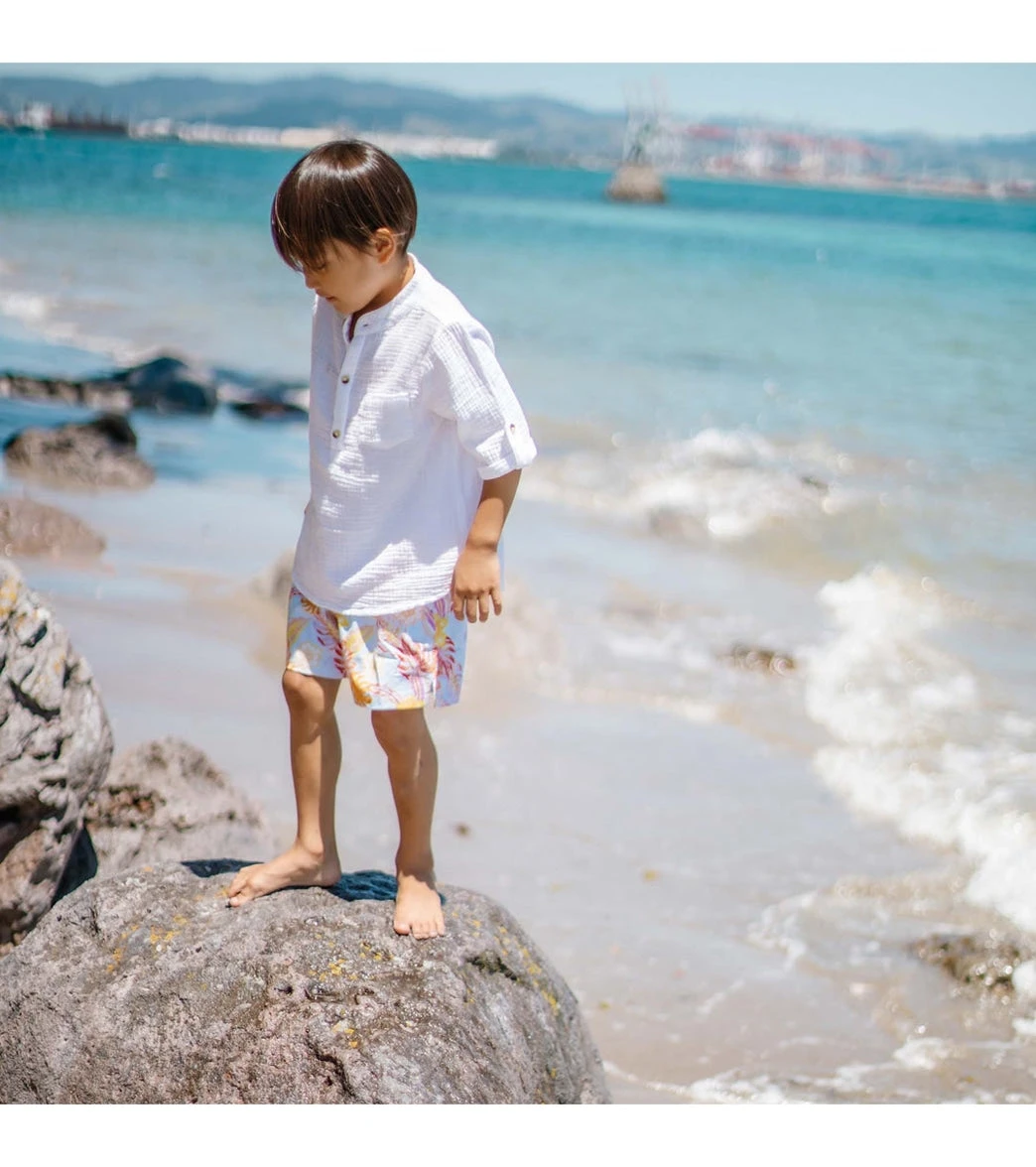 Boys' Boho Tropical Sustainable Swim Trunks (Toddler, Little Kid, Big Kid) 5 Boys' Boho Tropical Sustainable Swim Trunks (Toddler, Little Kid, Big Kid) - Image 3