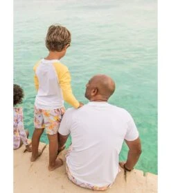 Boys' Boho Tropical Sustainable Swim Trunks (Toddler, Little Kid, Big Kid) 9 Boys' Boho Tropical Sustainable Swim Trunks (Toddler, Little Kid, Big Kid) -Family Swim Shop 7652777197736 blue 4a