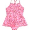 Girls' Bella One Piece Swimsuit (Baby) -Family Swim Shop 7717054578856 sugarcoral 1a