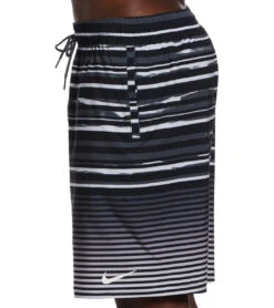 Nike Men's 20" Fade Stripe Breaker Swim Trunks -Family Swim Shop 7756927074472 black 3a