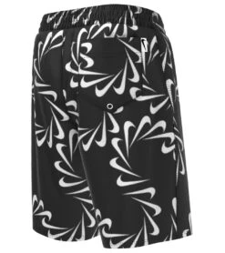 Nike Boys Mini Me Swoosh Line Swim Trunks (Big Kid) 7 Nike Boys Mini Me Swoosh Line Swim Trunks (Big Kid) -Family Swim Shop 7763487293608 black 3a