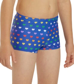 Rainbow Heart Square Leg Swimsuit Youth (22-28) -Family Swim Shop 7764257013928 rainbowheart 7a