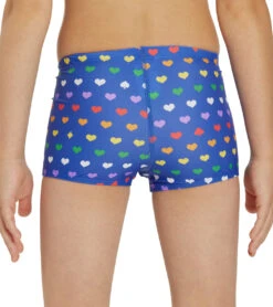 Rainbow Heart Square Leg Swimsuit Youth (22-28) -Family Swim Shop 7764257013928 rainbowheart 8a