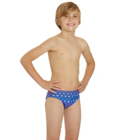 Rainbow Heart Brief Swimsuit Youth (22-28) -Family Swim Shop 7764257276072 rainbowheart 3a