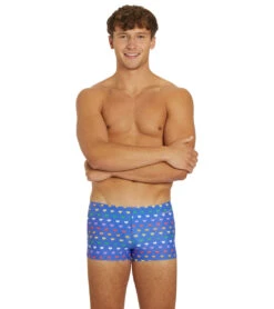 Rainbow Heart Square Leg Swimsuit