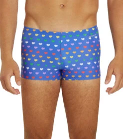 Rainbow Heart Square Leg Swimsuit -Family Swim Shop 7764259995816 rainbowheart 4a