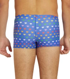 Rainbow Heart Square Leg Swimsuit -Family Swim Shop 7764259995816 rainbowheart 7a