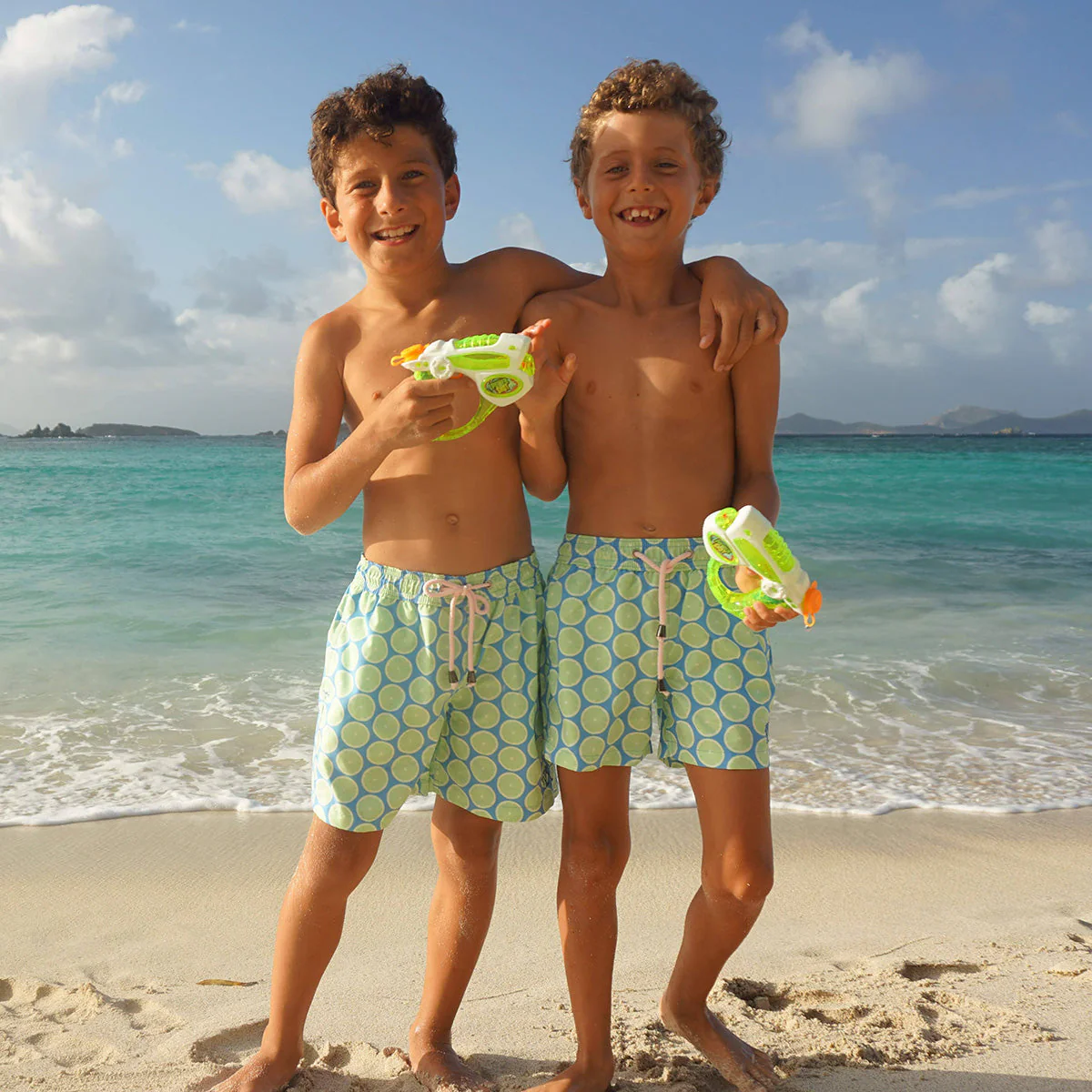 Family Swim Shop -Family Swim Shop lime slice green blue boy s trunks pink house mustique lansecoy beach brothers family holiday style 7c79912b 82d7 46c5 b8fc 36da2a889387